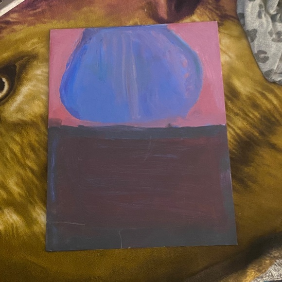 Other - Modern Blue and Pink Abstract Canvas